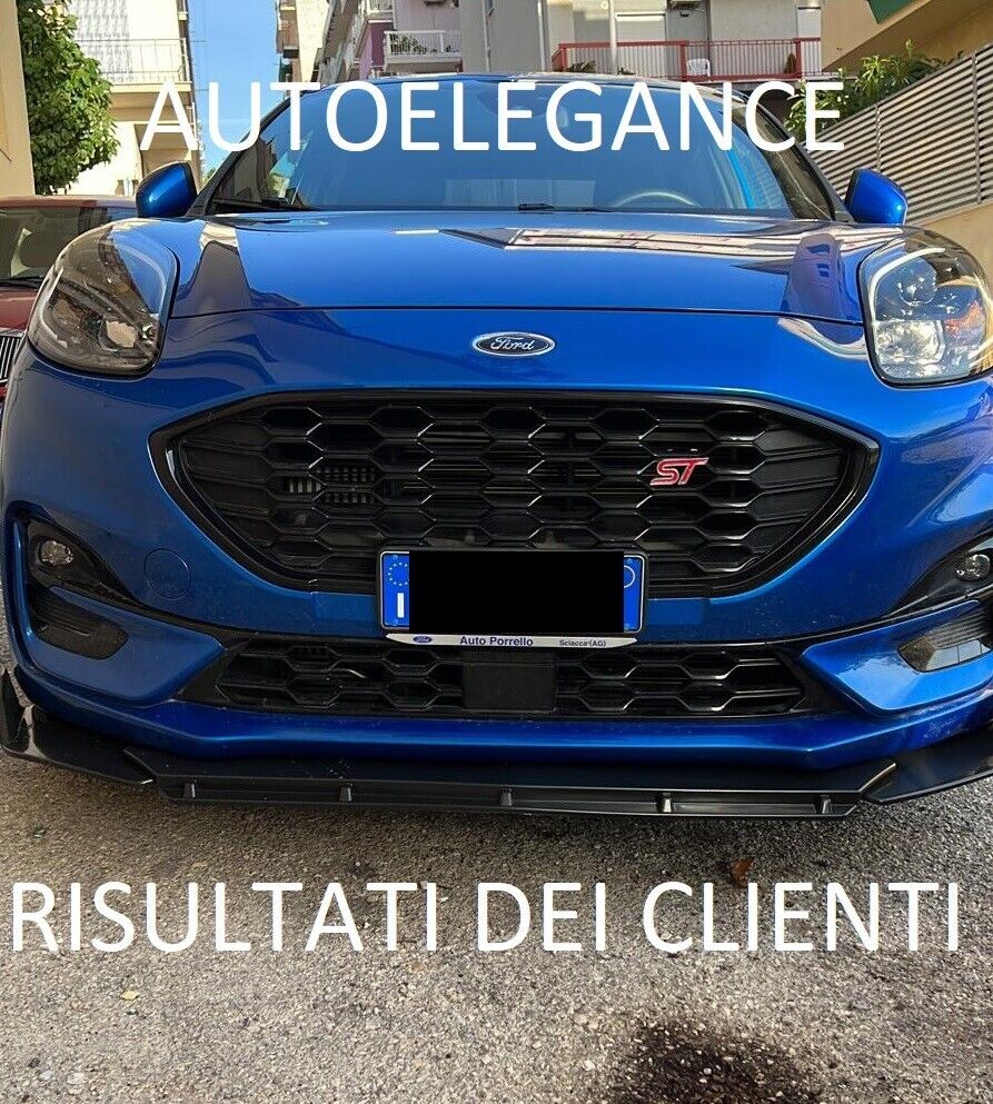 SPLITTER FORD PUMA 2019+ LIP GLOSS BLACK UNDER BUMPER ABS