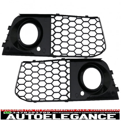 Copri fendinebbia griglie laterali adatte per audi a4 b8 8k (2007-2011) rs4 look edizione nero lucido AUTOELEGANCERICAMBI
