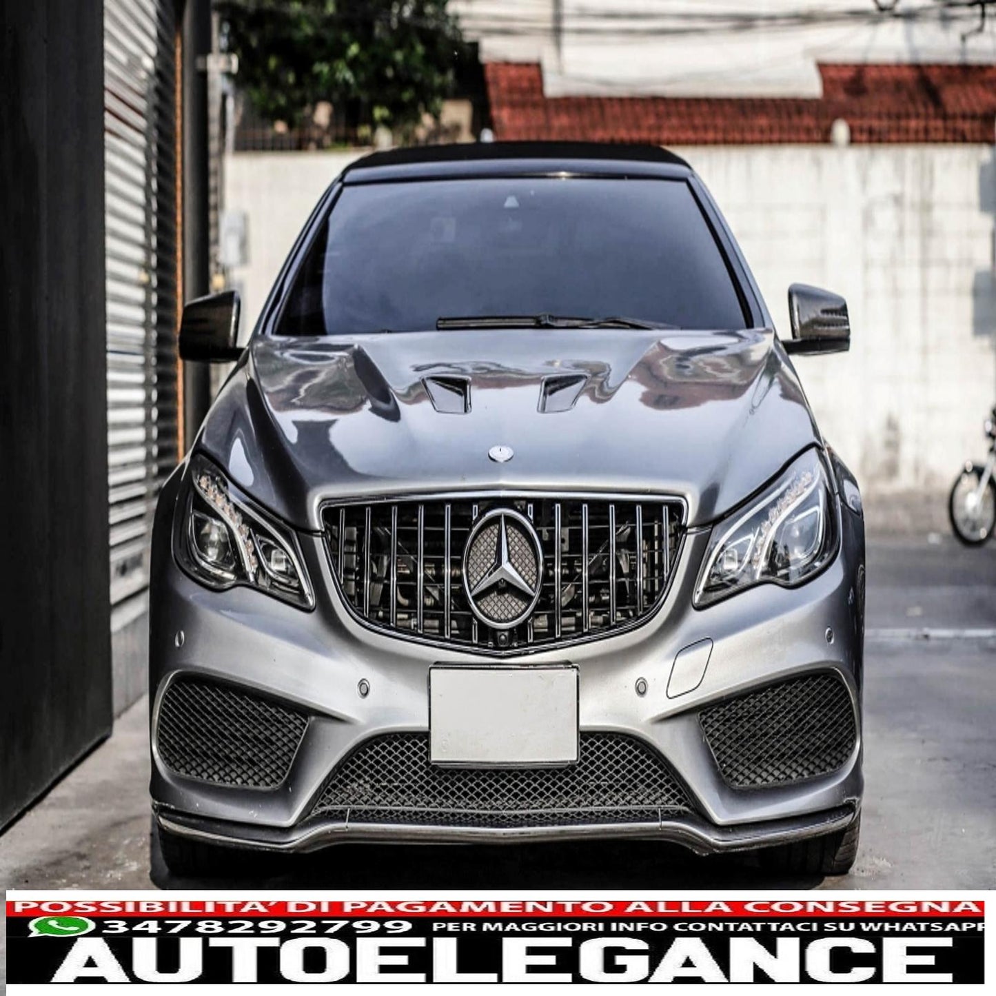 front grille suitable for mercedes e class c207 w207 a207 facelift (2013-2017) coupe cabrio gtr look