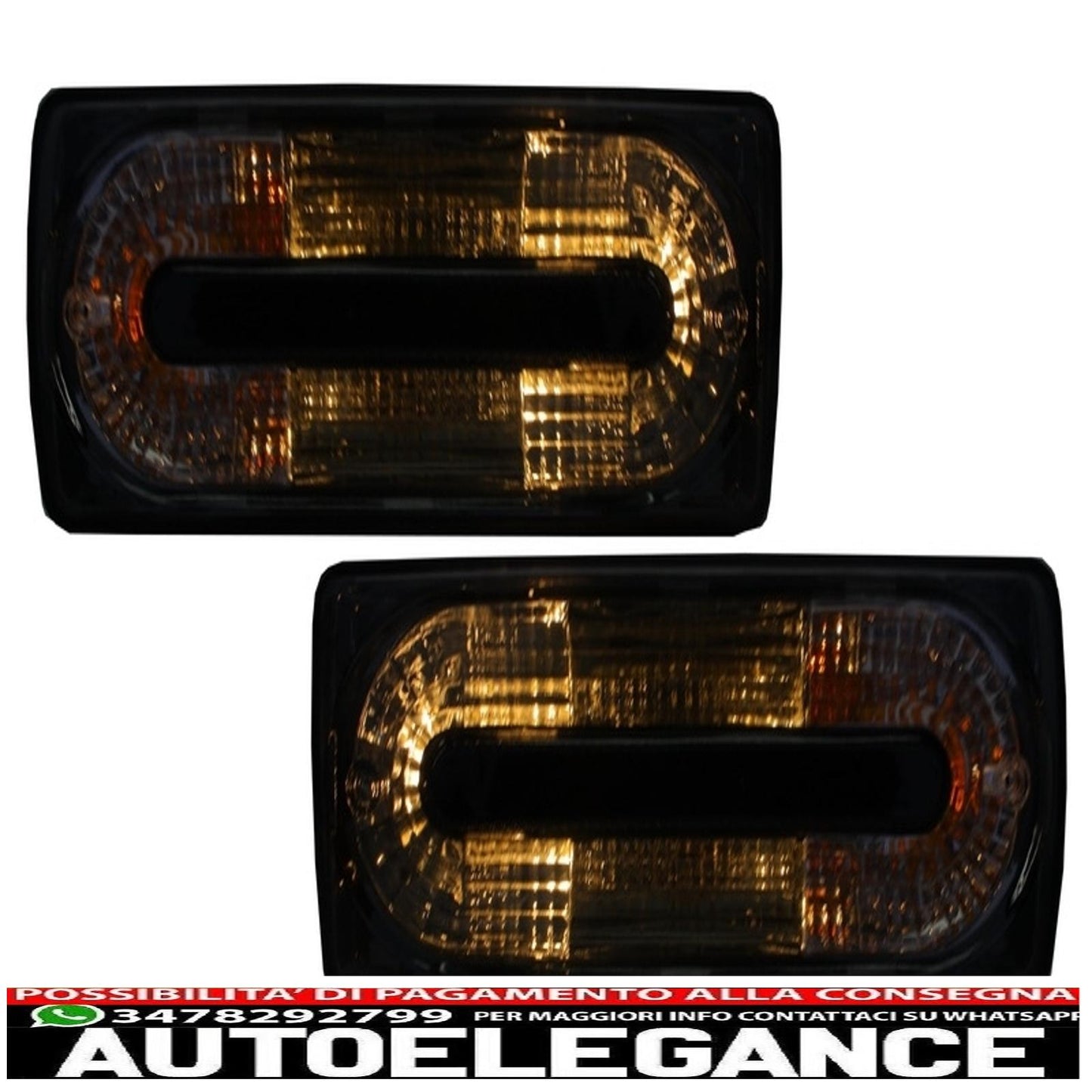 Rear lights suitable for mercedes g class w463 g55 design (1989-2015) black smoke edition