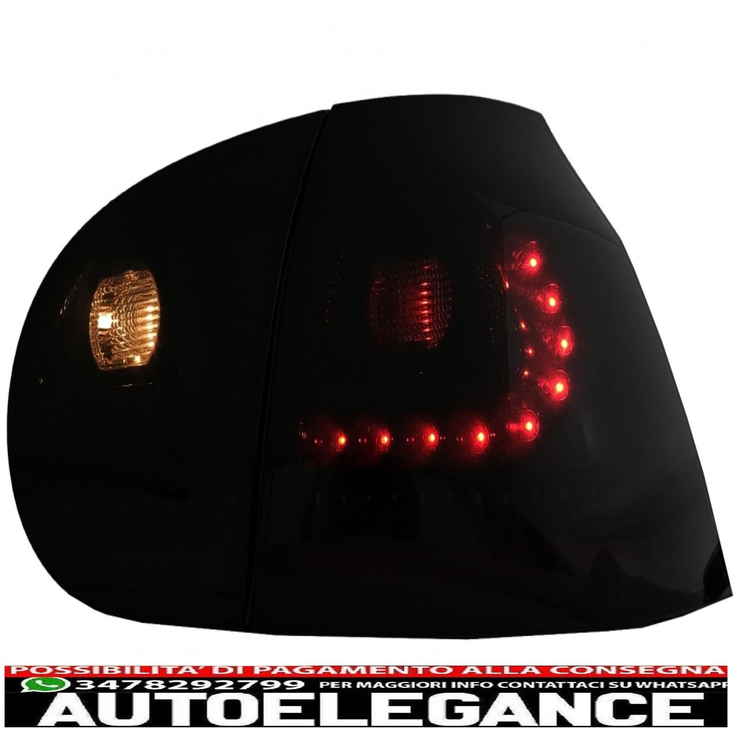 led rear lights for vw golf v 2003-2009 fog lights black/smoke