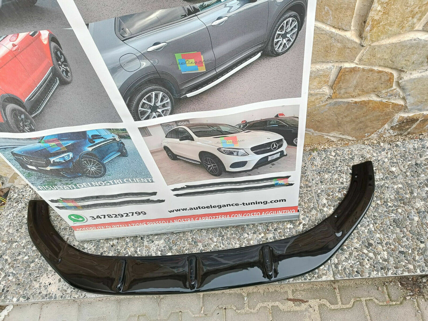 SPLITTER SUITABLE FOR VW GOLF 7 GTI 2012-2016 MAX GLOSSY BLACK SPORTY LOOK
