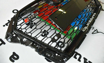 GRILLE SUITABLE FOR AUDI A3 8V 2017-2020 RS3 LOOK GLOSSY BLACK