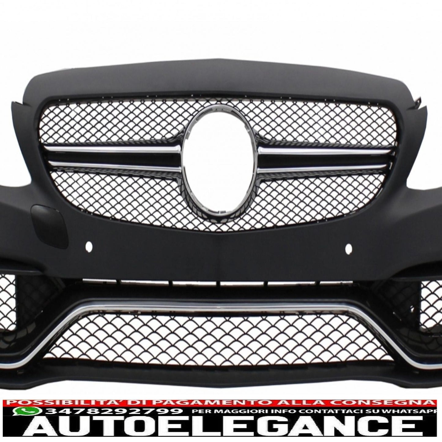 kit carrozzeria di conversione adatto per mercedes classe c w205 s205 (2014-2020) paraurti anteriore design c63 con diffusore posteriore e terminali di scarico