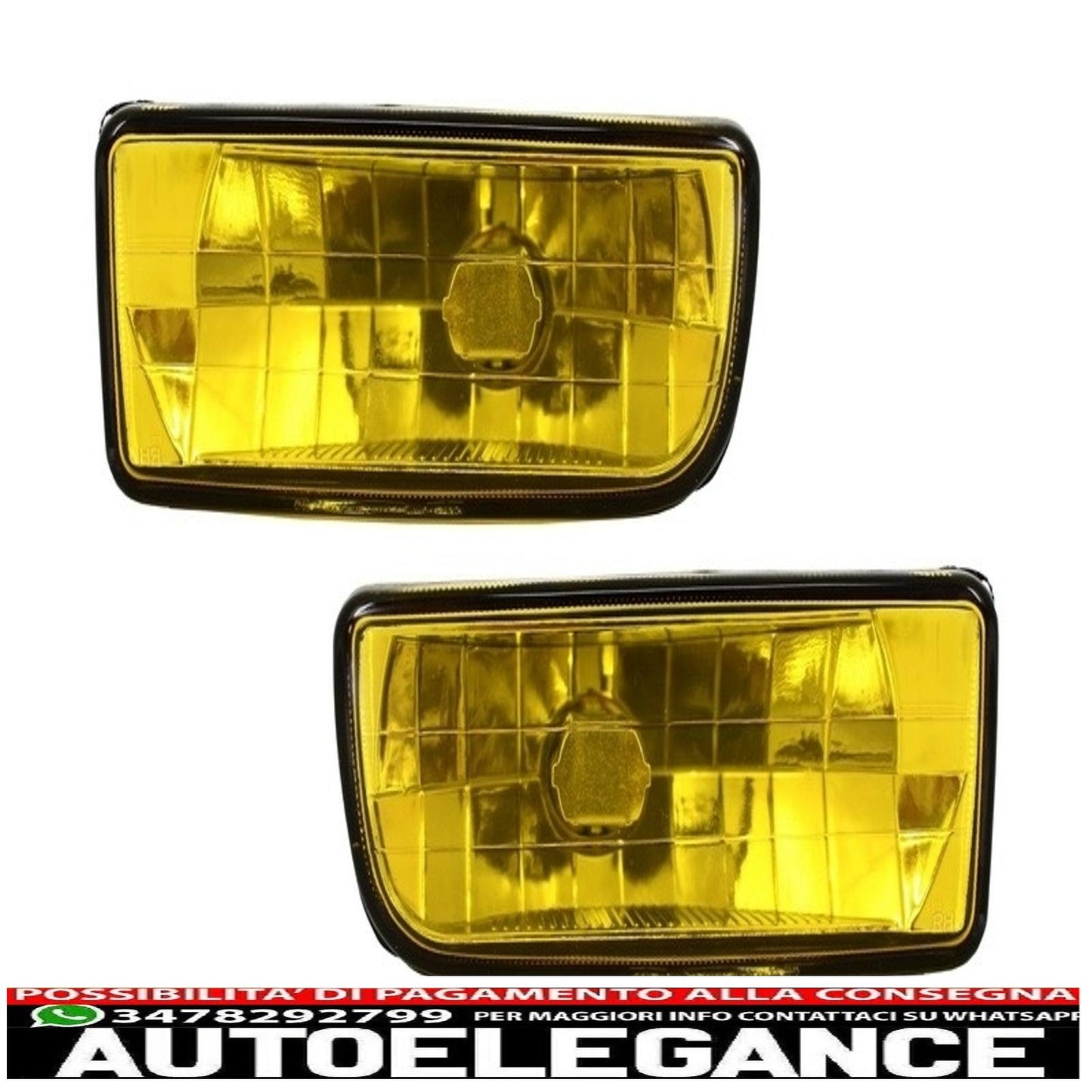 paraurti anteriore adatto per bmw 3er e36 (1992-1998) design m3 con fendinebbia gialli