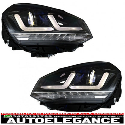 osram full led ledriving headlights suitable for vw golf 7 vii (2012-2017) black upgrade for xenon and halogen cars drl