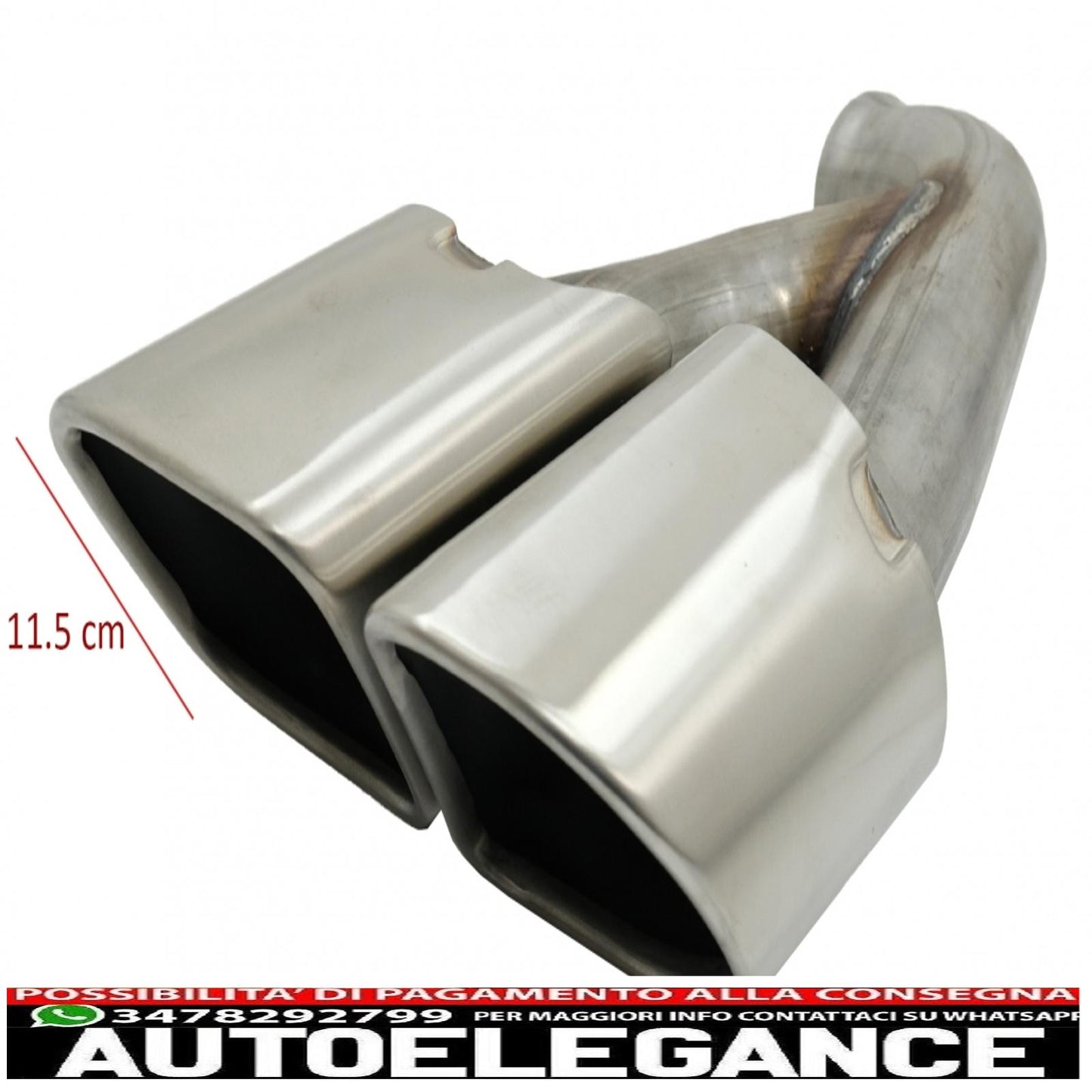 dual exhaust tips exhaust tips suitable for porsche cayenne 92a facelift (10/2014-2017) turbo design 
