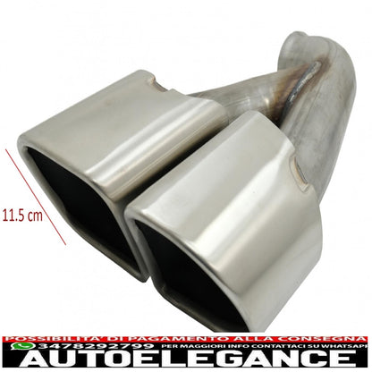 dual exhaust tips exhaust tips suitable for porsche cayenne 92a facelift (10/2014-2017) turbo design 