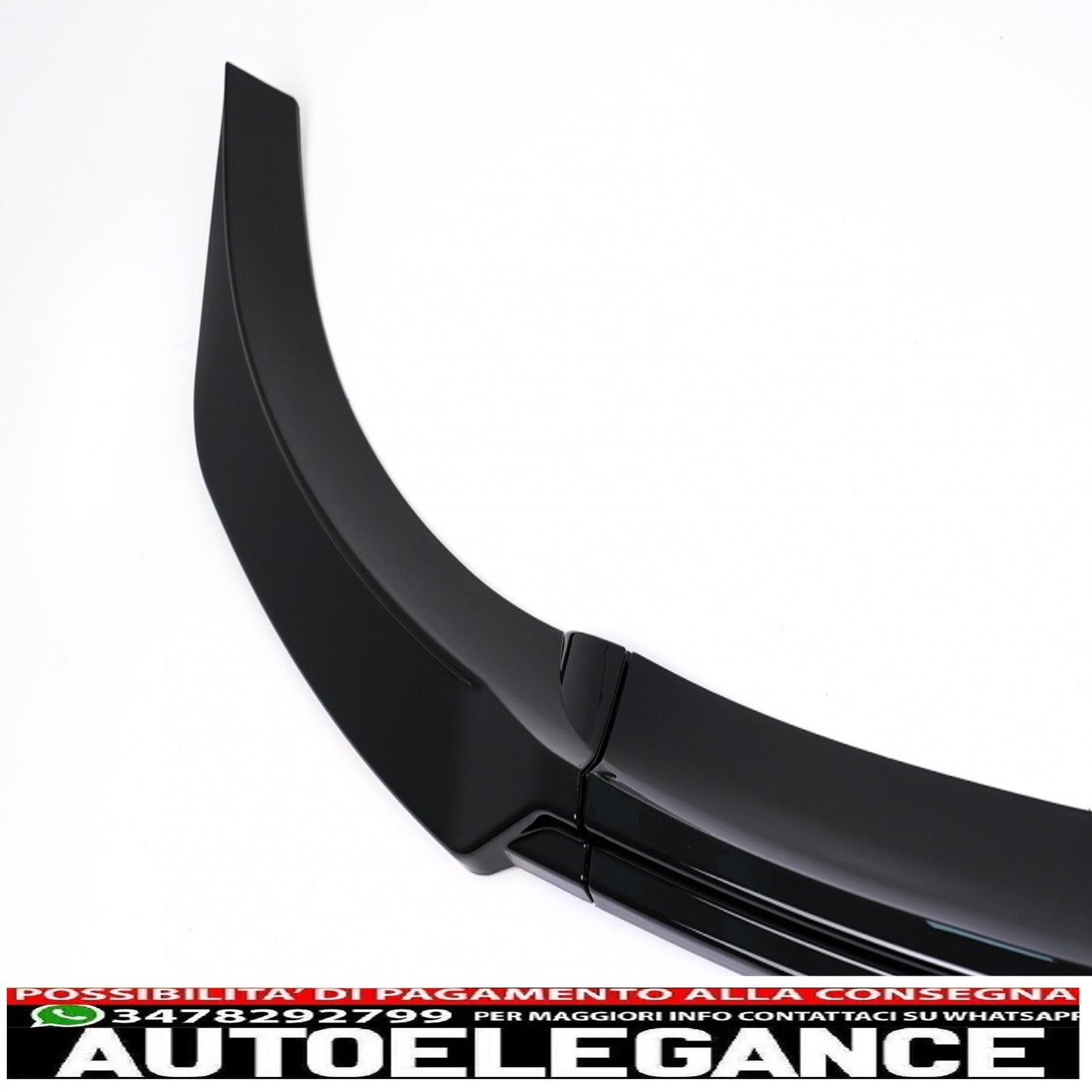 Front Bumper Spoiler Lip Add-on Fits Tesla Model Y (2020-up) Piano Black