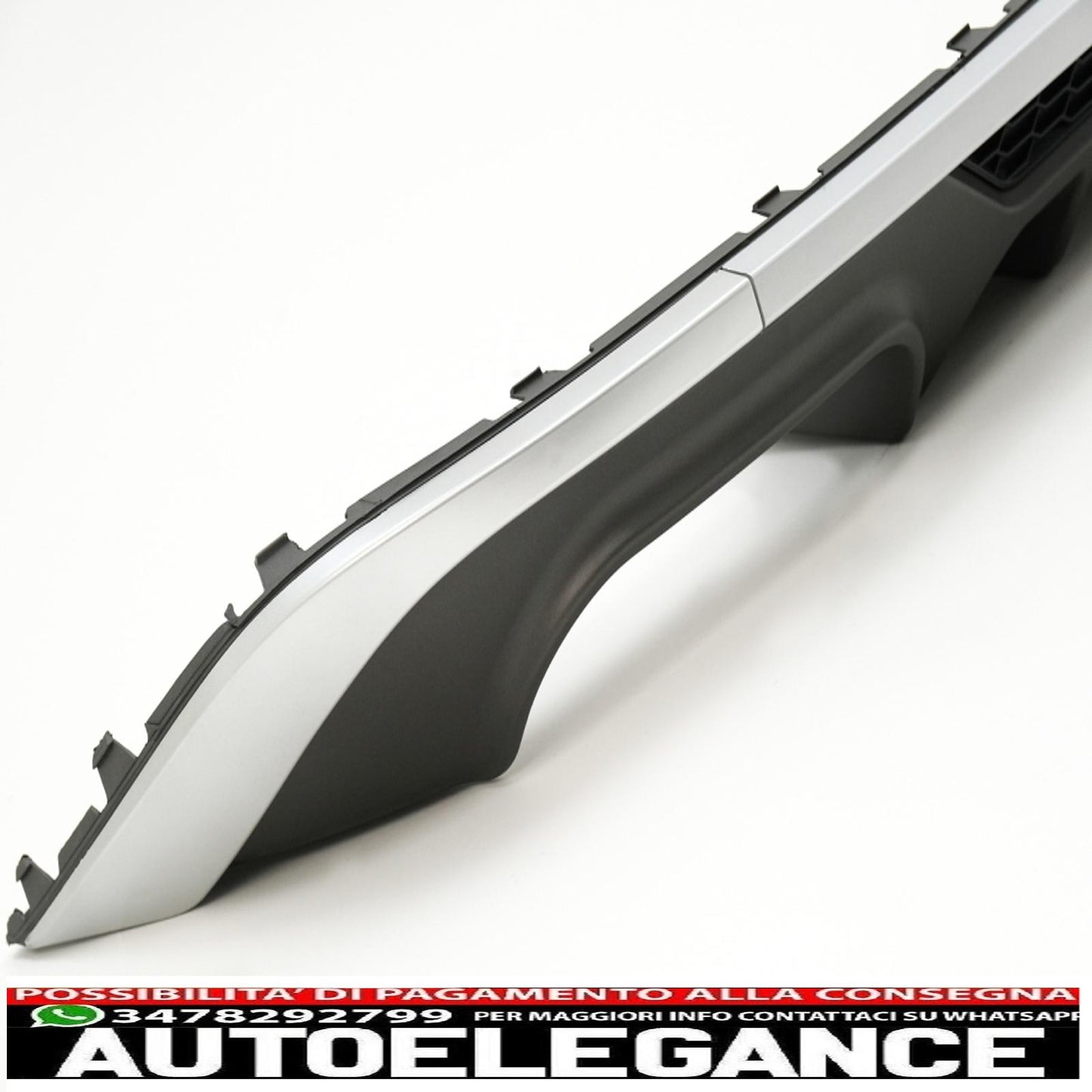 Rear bumper valance diffuser suitable for audi a3 8v restyling hatchback sportback (2016-2019) standard bumper (se) s3 design