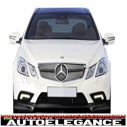 griglia anteriore adatta per mercedes classe e c207 w207 a207 (2009-2012) coupe cabrio sl-look nera