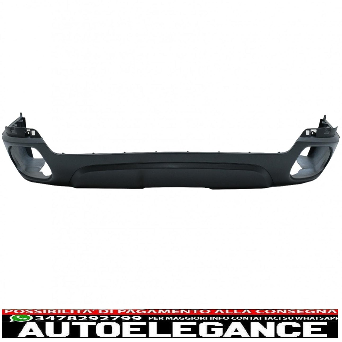 Diffusore mantovana per paraurti posteriore con terminali di scarico quadrati adatto per BMW X5 F15 (2013-2018) design m-tech V8 per paraurti posteriore standard edizione grigio scuro