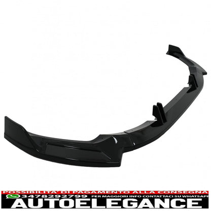 Front bumper additional spoiler suitable for Audi A5 F5 Facelift S-Line (2020-up) Piano Black