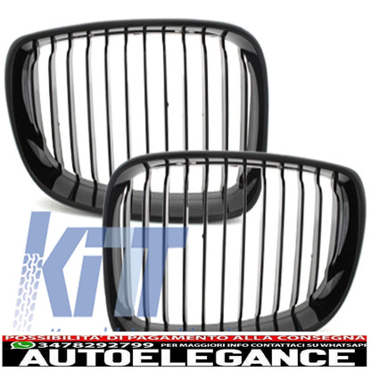 paraurti anteriore con griglie a doppio rene adatto per bmw 1'er e81/e82 e87/e88 (2004-2011) m-tech m-technik design