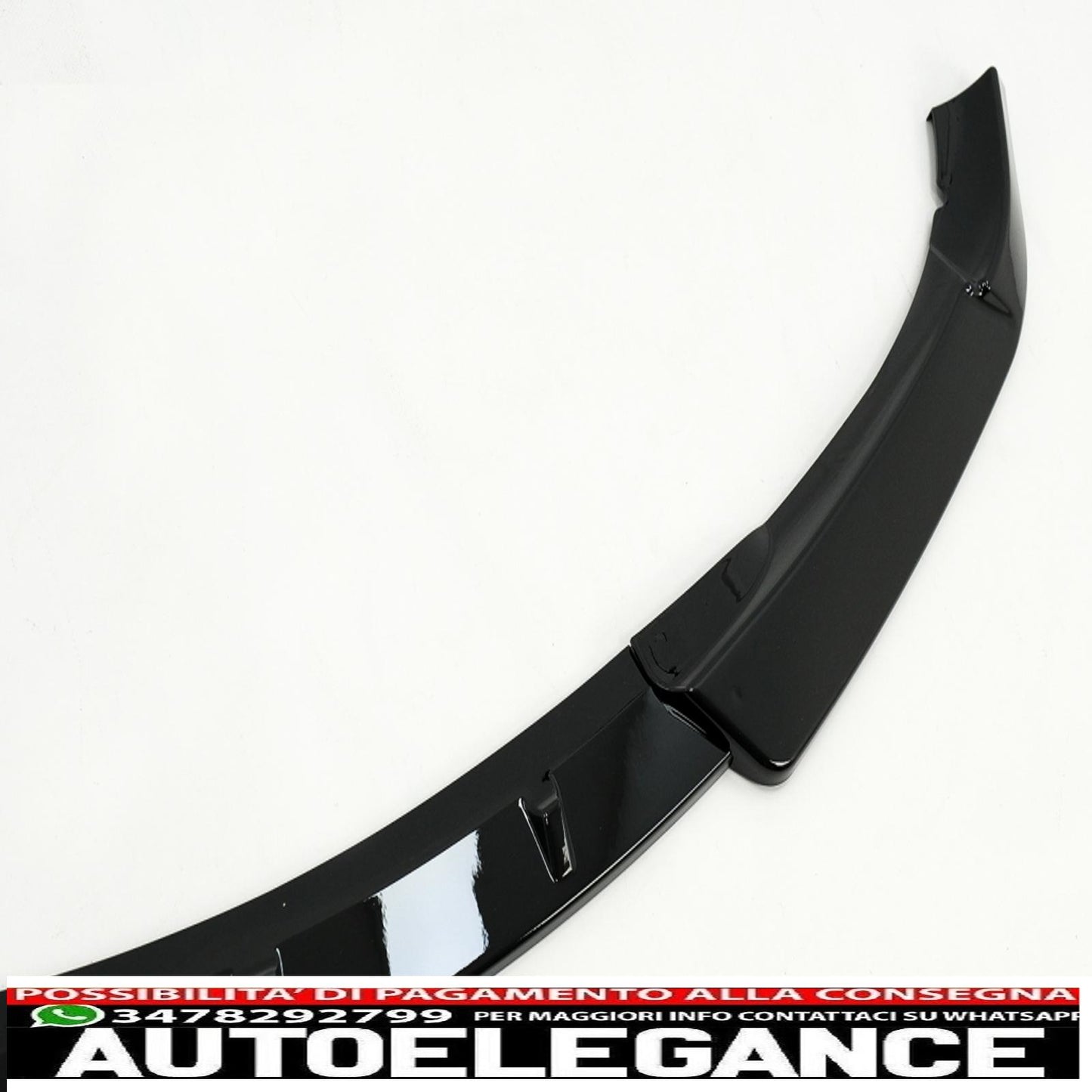 Front bumper additional spoiler suitable for BMW 3 Series E46 Saloon Touring (1998-2004) Standard Piano Black 