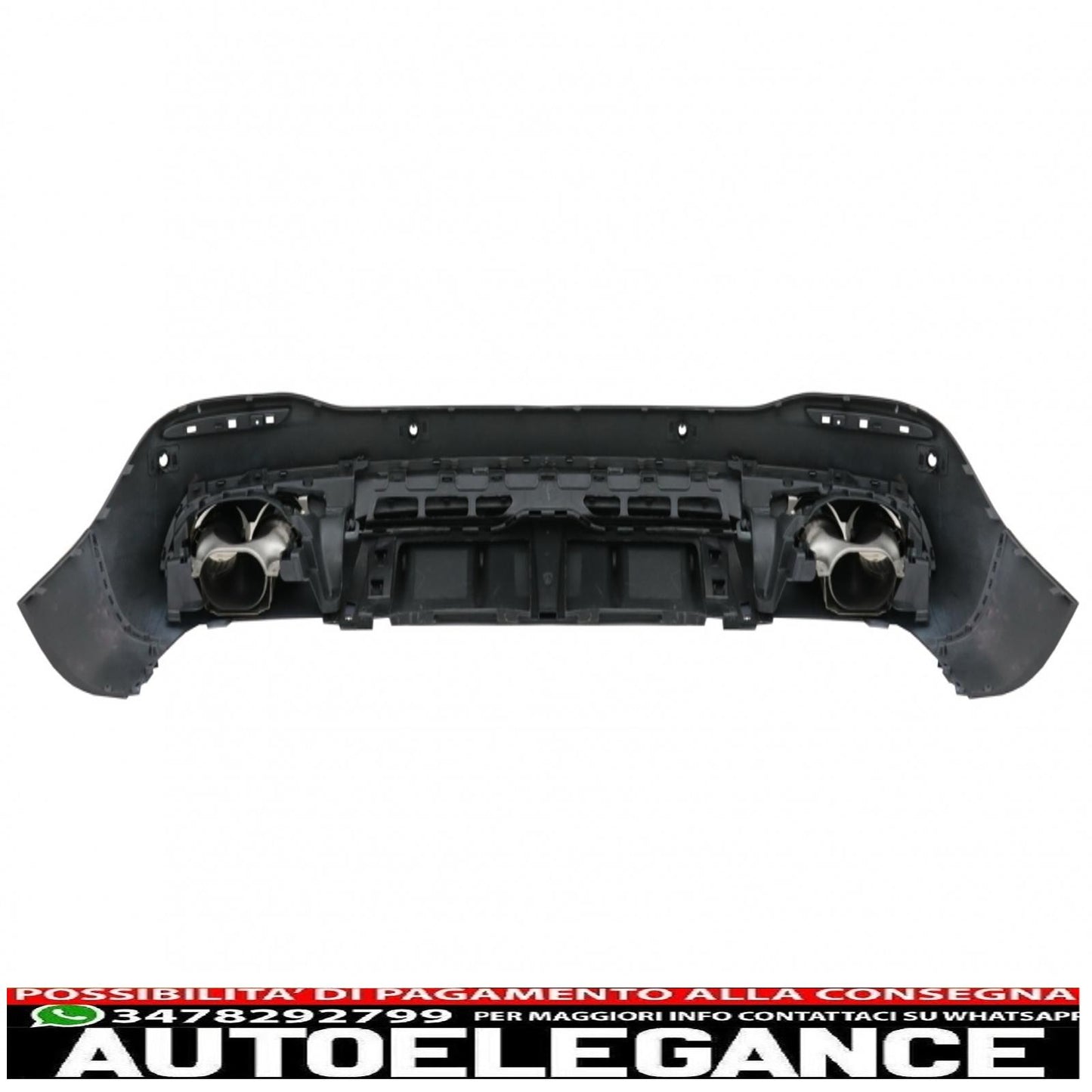 rear diffuser with black exhaust tips suitable for mercedes gle w167 suv v167 sport line (2019-up) gle53 design night package