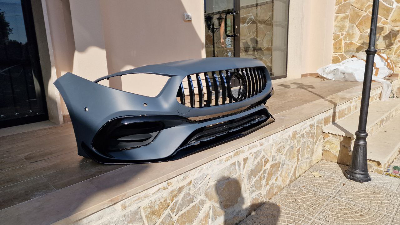 🔝PARAURTI ADATTO PER MERCEDES-BENZ CLASSE A W177 LOOK AMG A45S GRIGLIA CROMATA