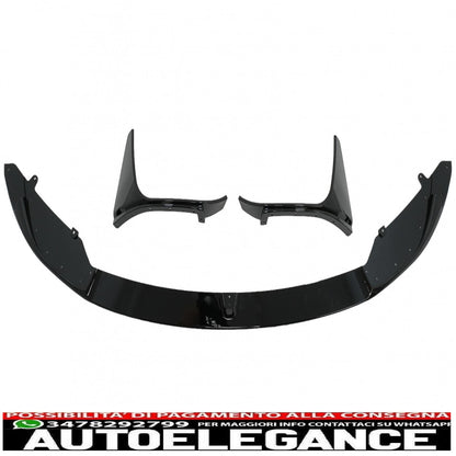 Aerodynamic Body Kit Front Bumper Lip &amp; Air Diffuser Fit For BMW F80 M3 Sedan F82 M4 Coupe (2014-2019) M Sport Design Piano Black