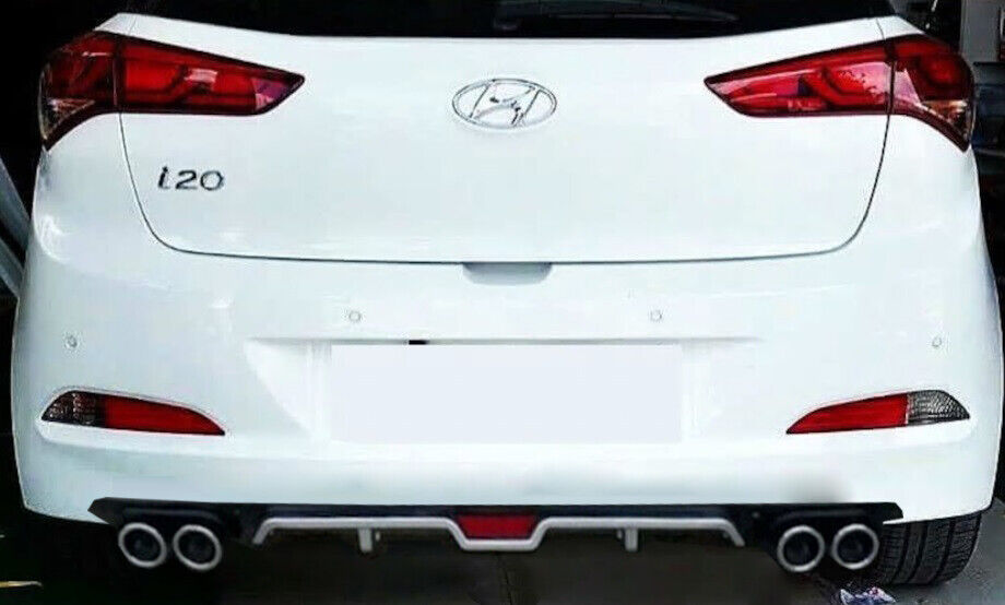 SOTTO PARAURTI POSTERIORE - HYUNDAI I20 DIFFUSORE QUATTRO TERMINALI ABS