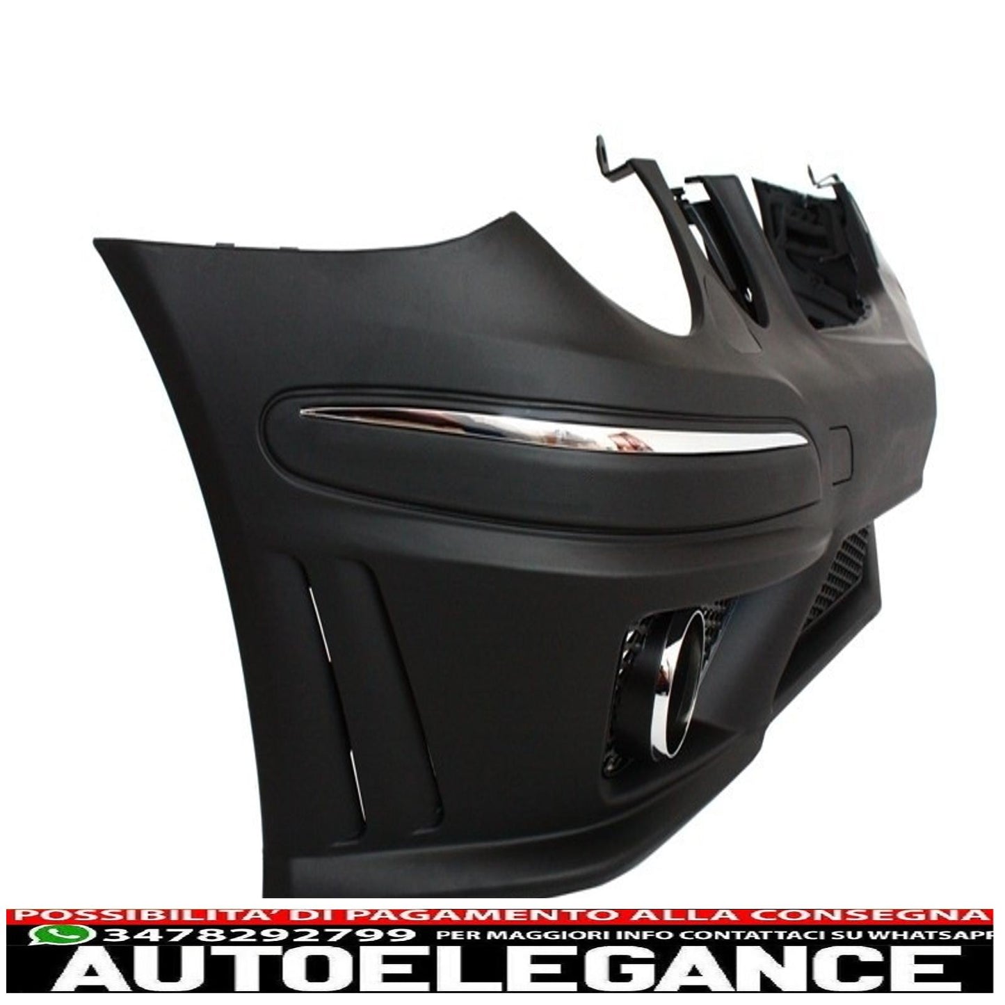 front bumper suitable for mercedes w211 e-class (2006-2009) restyling with fog lights 