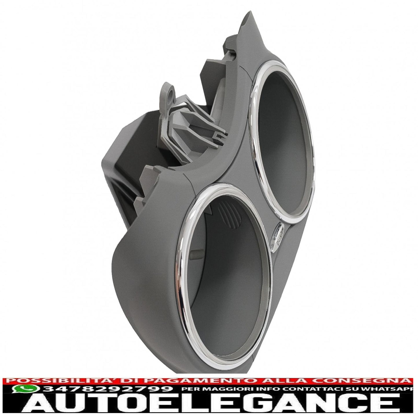 Front double cup holder suitable for mercedes cls c219 w219 (2003-2010) grey 