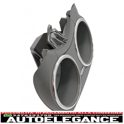 Front double cup holder suitable for mercedes cls c219 w219 (2003-2010) grey 