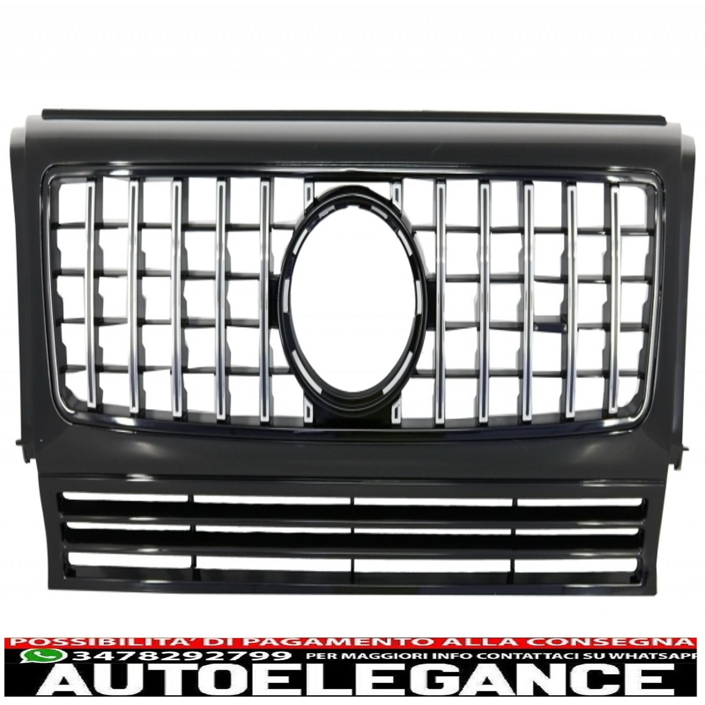 gruppo paraurti anteriore adatto per mercedes classe g w463 (1989-2012) con griglia g63 gt-r design panamericana