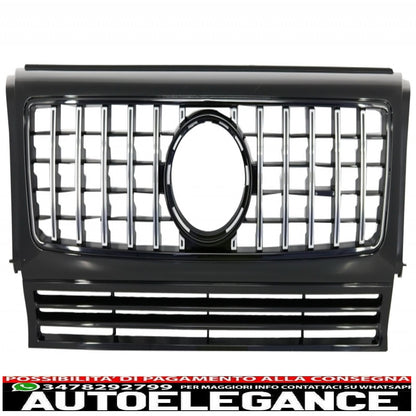 gruppo paraurti anteriore adatto per mercedes classe g w463 (1989-2012) con griglia g63 gt-r design panamericana