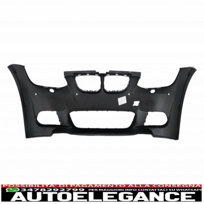 front bumper suitable for bmw 3 series e92 e93 (2006-2009) with bumper splitter spoiler non-lci coupe cabrio m-technik look