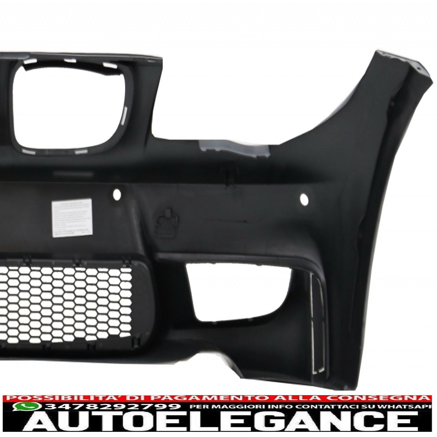 kit carrozzeria adatto per bmw serie 1 e81 e82 e87 e88 (2004-2011) design 1m con sfiato condotto aria e pdc