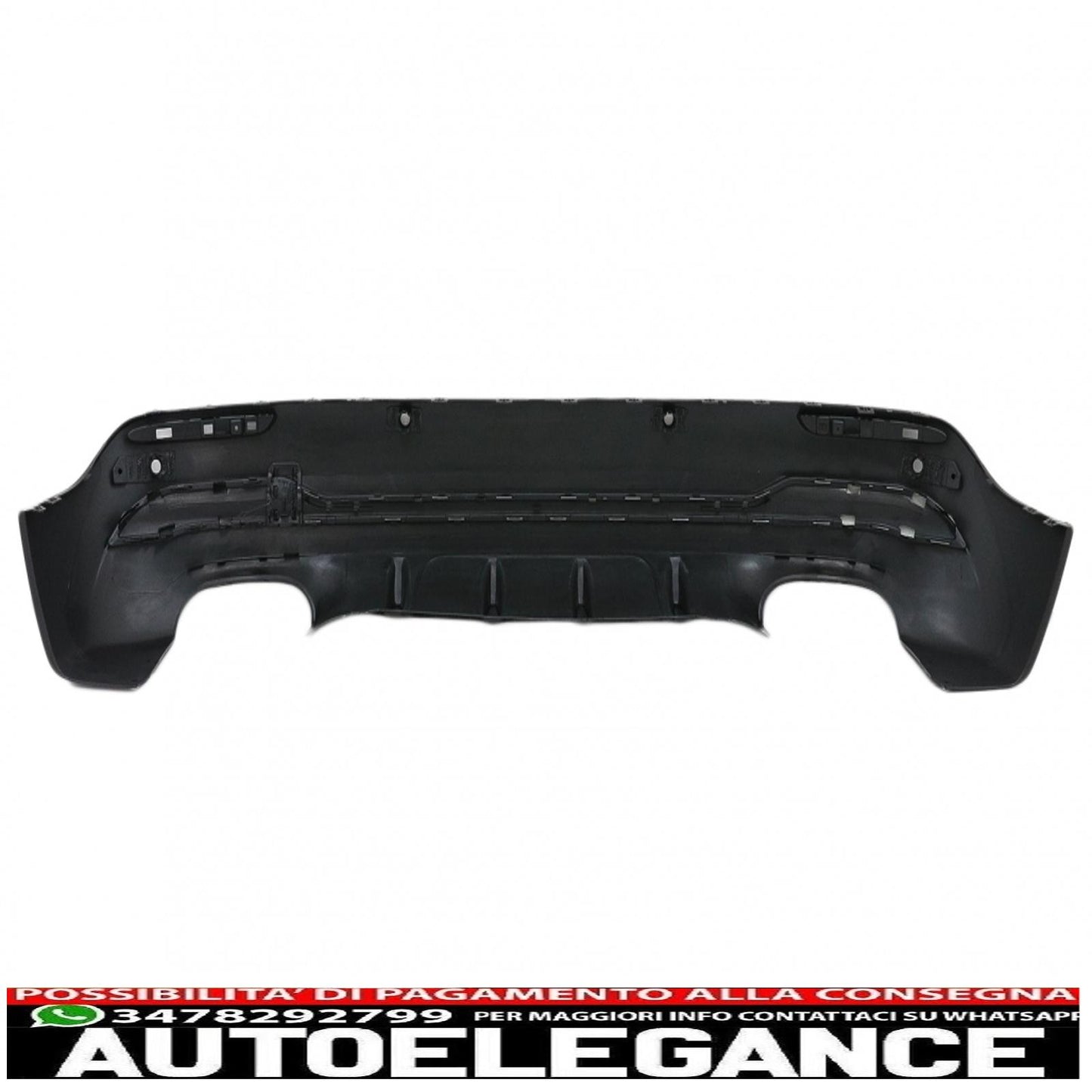 Rear Diffuser and Black Exhaust Tips Suitable for Mercedes Gla Suv H247 Sport Line (2020-) Aero 45s Design Night Package 