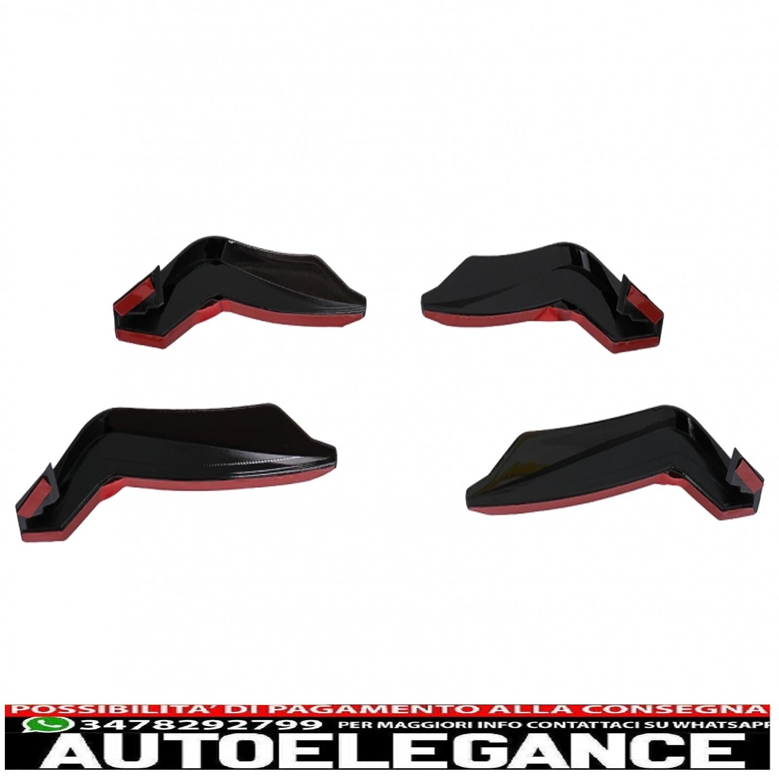 Alette paraurti anteriori adatte per audi a5 f5 (2017-2019) per quattro rs5 design pianoforte nero AUTOELEGANCERICAMBI