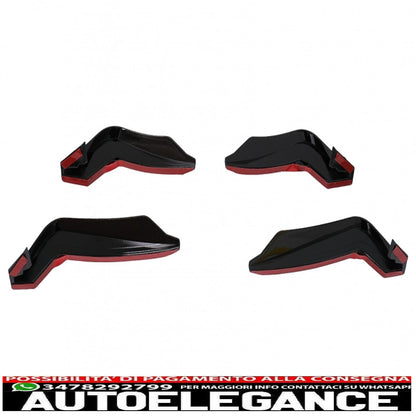 Alette paraurti anteriori adatte per audi a5 f5 (2017-2019) per quattro rs5 design pianoforte nero AUTOELEGANCERICAMBI