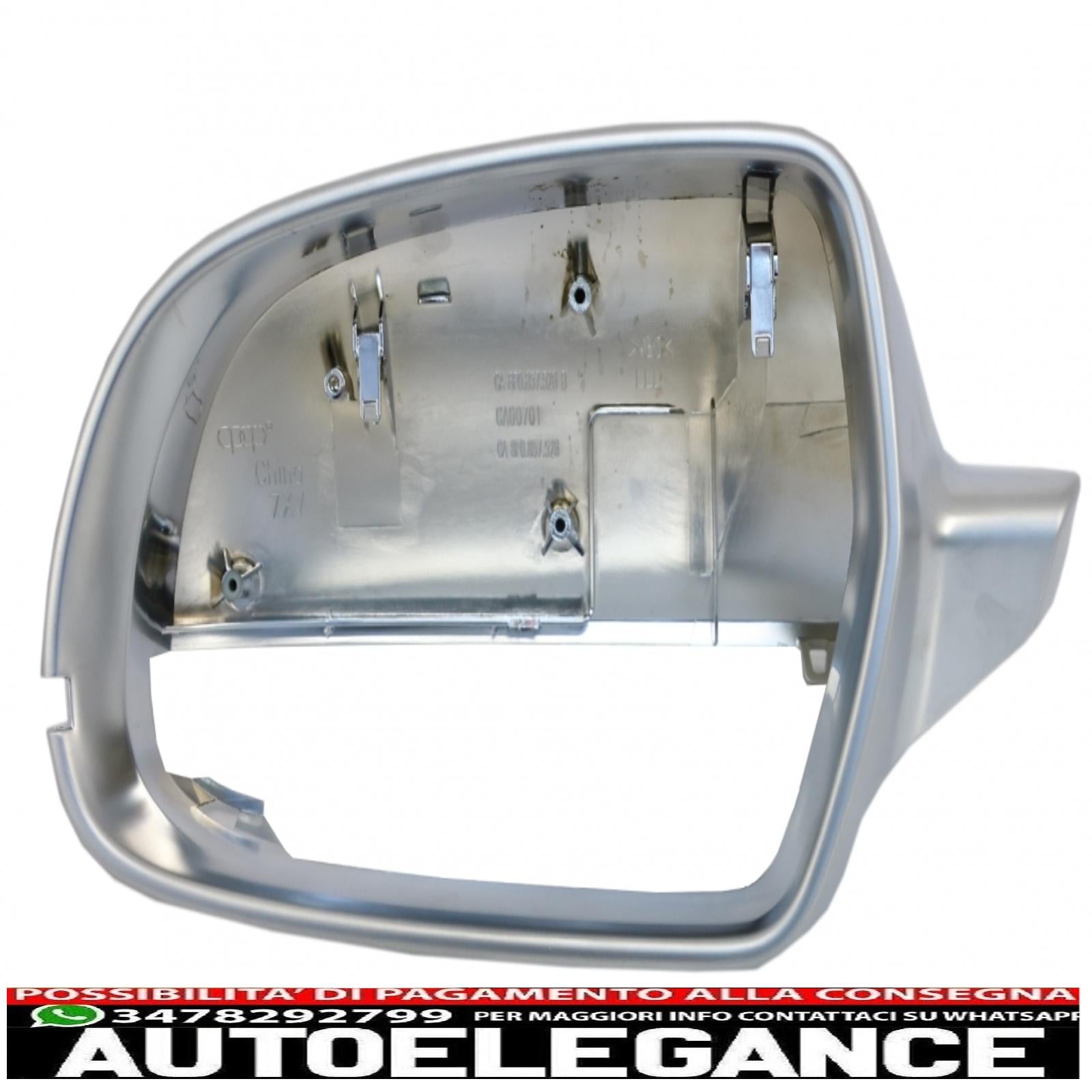 calotte specchietti adatte per audi a5 8t (2011-2016) a3 8p (2011-2013) a4 b8.5 facelift (2012-2015) estinzione alloggiamento completo placcato in alluminio senza assistenza laterale AUTOELEGANCERICAMBI