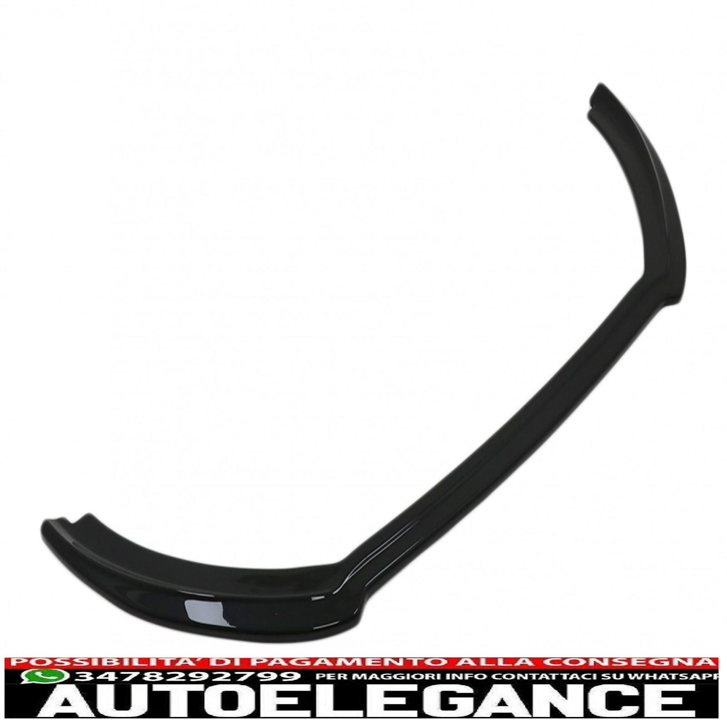 Front Bumper Spoiler Lip Fit For Ford Fiesta MK8 ST/ST-LINE (2017-2021) Piano Black 