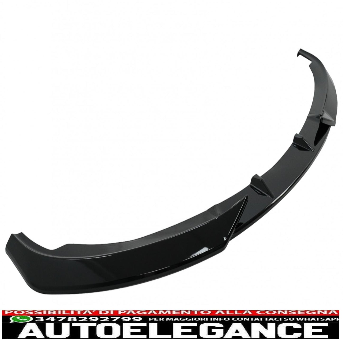 Front bumper additional spoiler suitable for BMW 3 Series E92 E93 (2006-2009) Coupe Cabrio Piano Black 