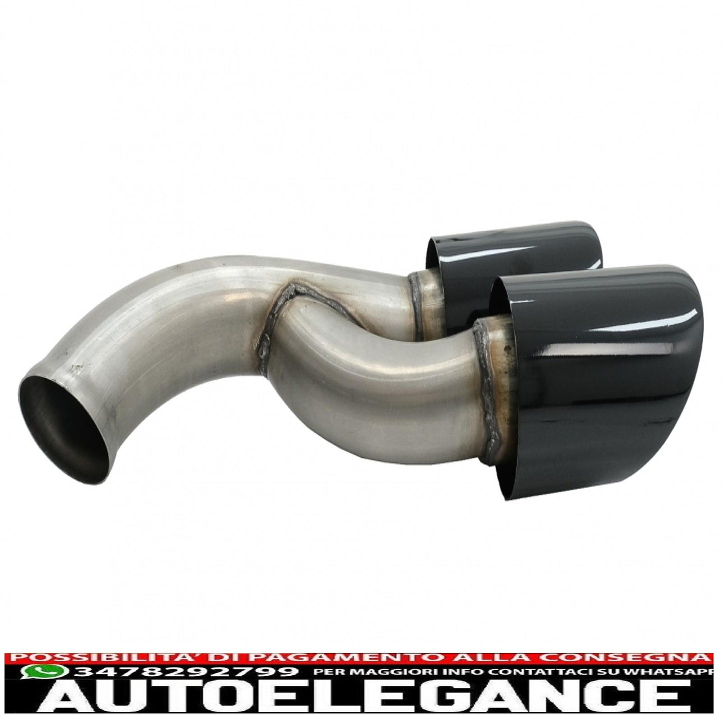 Exhaust pipes suitable for porsche cayenne 92a facelift (10/2014-2017) gts design piano black