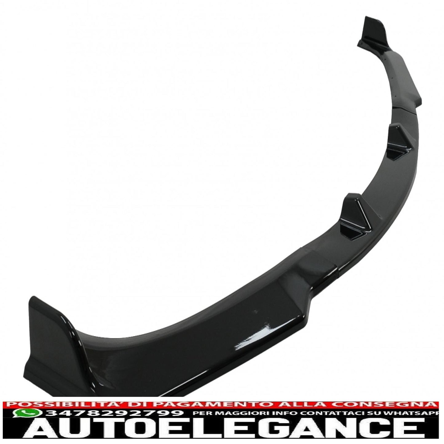 Front bumper additional spoiler suitable for BMW 3 Series E90 E91 LCI (2008-2011) Limousine Touring Piano Black 