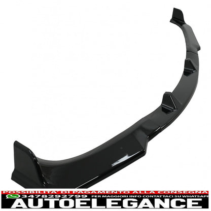 Front bumper additional spoiler suitable for BMW 3 Series E90 E91 LCI (2008-2011) Limousine Touring Piano Black 