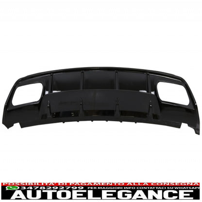Diffusore posteriore con mantovana adatto per mercedes w176 classe a (2012-2018) con terminali di scarico e spoiler sul coperchio del bagagliaio a45 design restyling