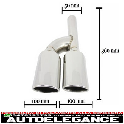 Exhaust muffler tips suitable for mercedes c class e class cls sl slk e63 c63 design 
