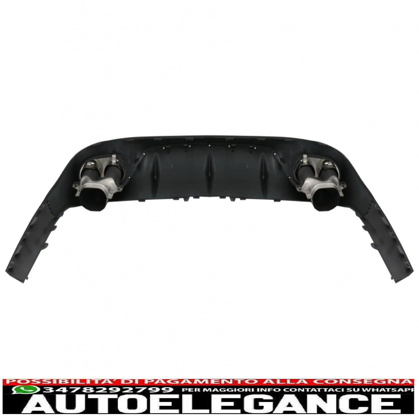 diffusore posteriore con terminali di scarico e griglia centrale cromato nero adatto per mercedes classe e c238 a238 amg sport line (2016+) e53 e63 design