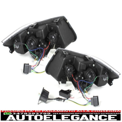 headlights suitable for bmw 3 series e90 (2005-2008) angel eye 2 black halo rims