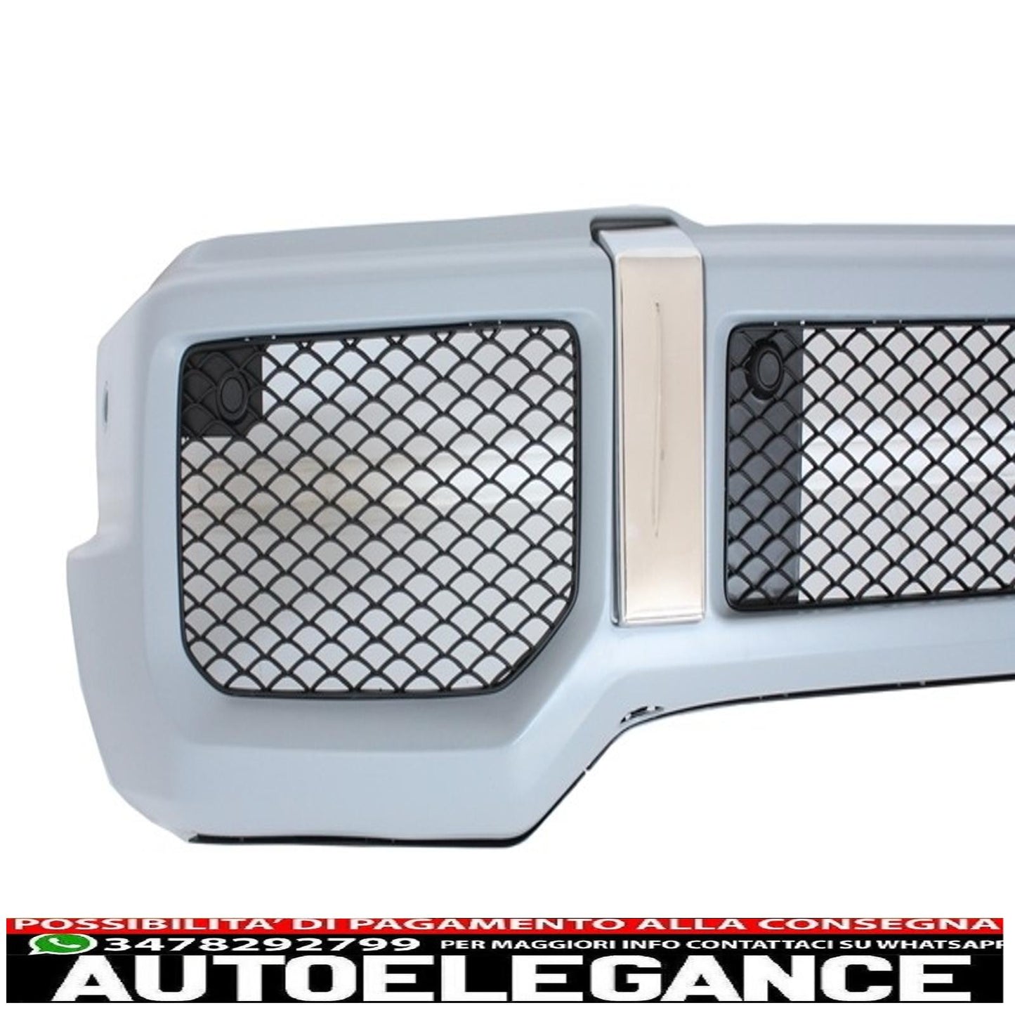 kit carrozzeria paraurti anteriore spoiler led drl estensione adatto per mercedes classe g w463 (1989-2017) design g65