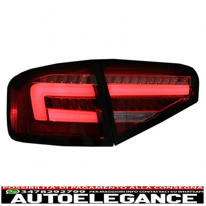 led rear lights suitable for audi a4 b8 (2012-2015) limousine red white dynamic sequential cornering lights