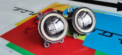 FIAT PANDA III 2012-2019 FARETTI FENDINEBBIA LED CREE 8000LM BIANCO ANGEL EYES