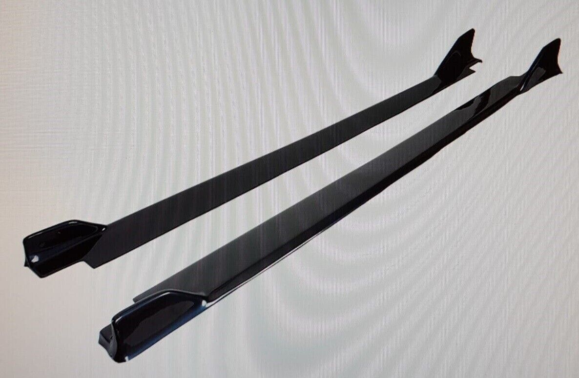 SEAT LEON 5F SPOILER FR SIDE SPOILERS UNDER SKIRT ABS BLACK SPLITTER MUSTACHE