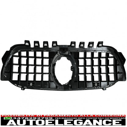 central grille suitable for mercedes a-class w177 hatchback v177 sedan (04.2018-up) gt-r design panamericana black / chrome