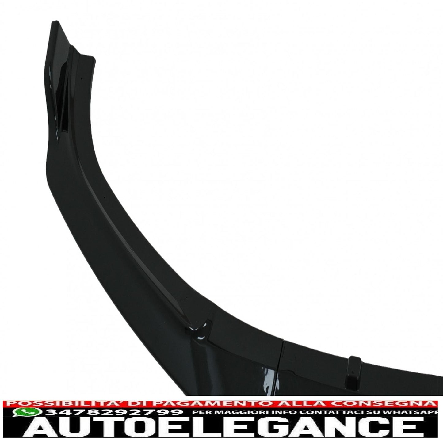 Front bumper additional spoiler suitable for audi a6 c7 4g facelift (2015-2018) piano black
