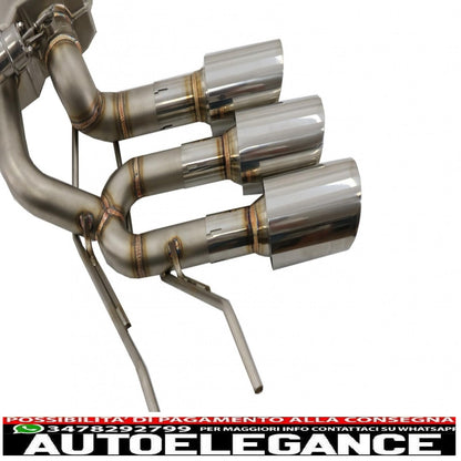 complete exhaust system suitable for mercedes g-class w463 (2009-2018) g500 g55 g63 g65 triple chrome exhaust tips with electronic valve